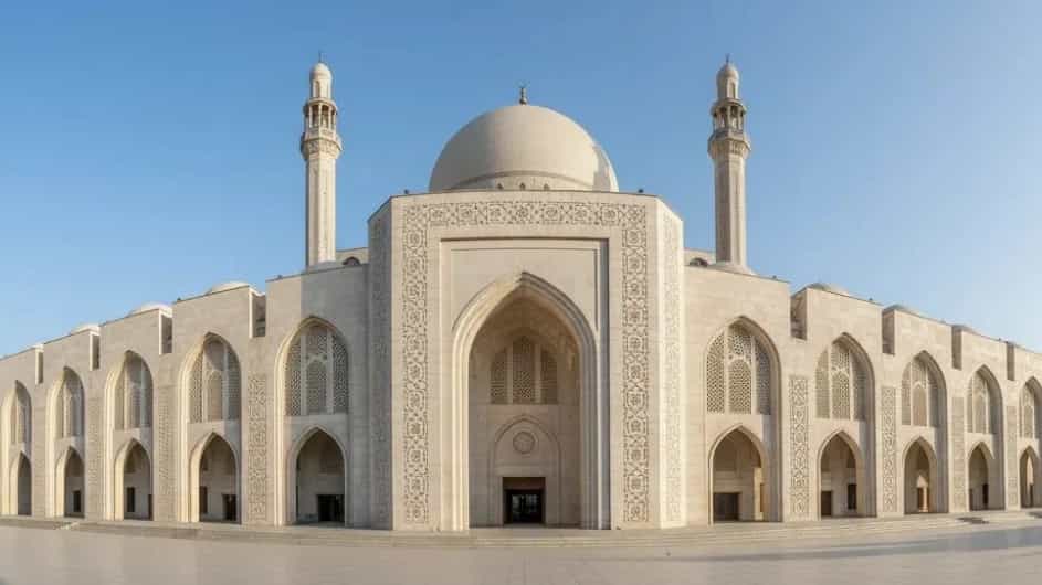 اجرای نمای مذهبی مسجد و مصلی با روش سیمانی