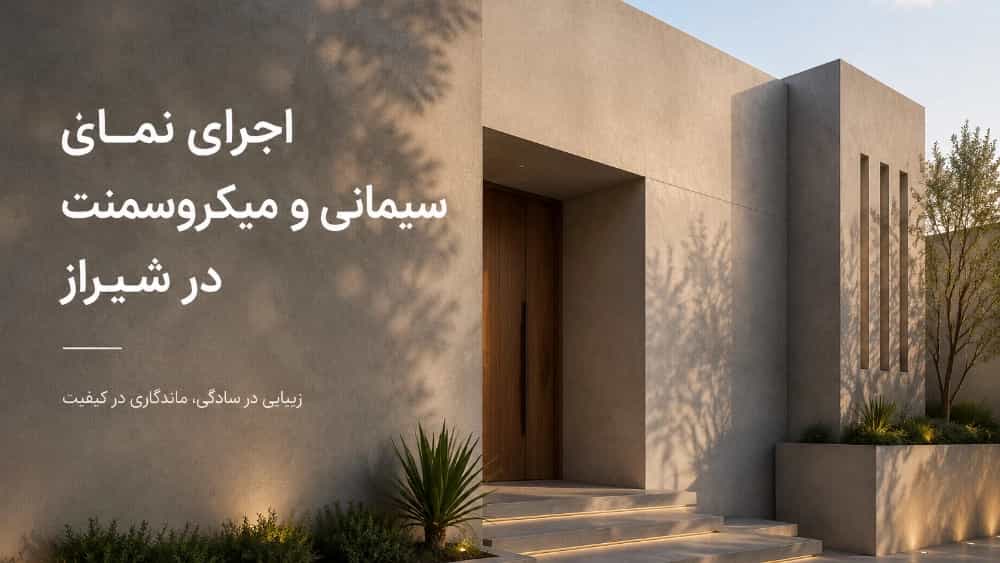 اجرای نمای سیمانی و میکروسمنت در شیراز