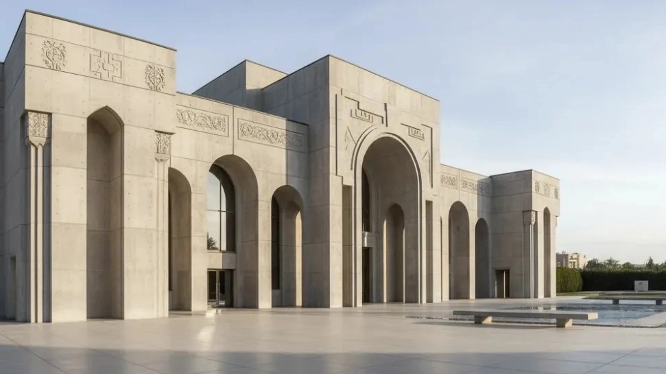 نمای سیمانی تالارهای تشریفاتی با طراحی خاص نمای سیمانی تالارهای تشریفاتی با طراحی خاص